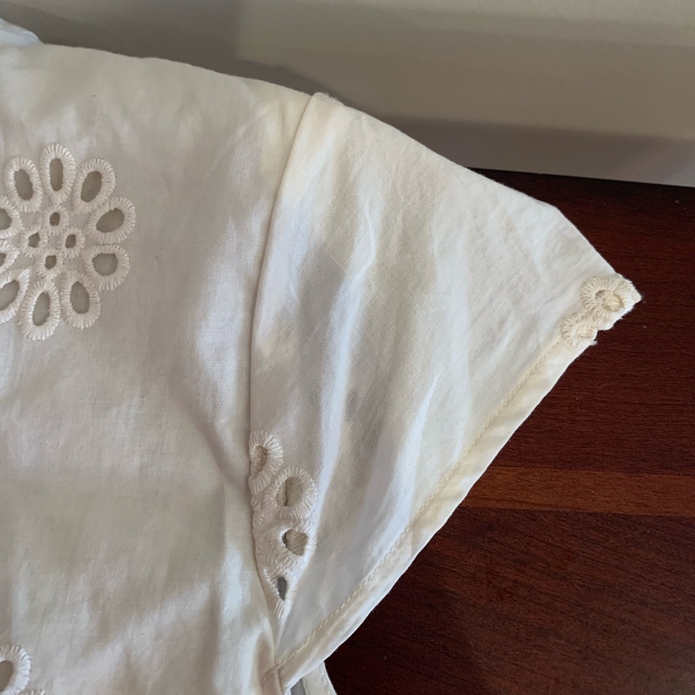 NWT Reitmans Cream Floral Eyelet Dress 100% Cotton - Picture 10 of 13
